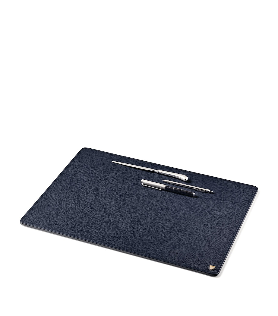 Aspinal Of London leather desk blotter approximately 35cm x 47cm - British product
