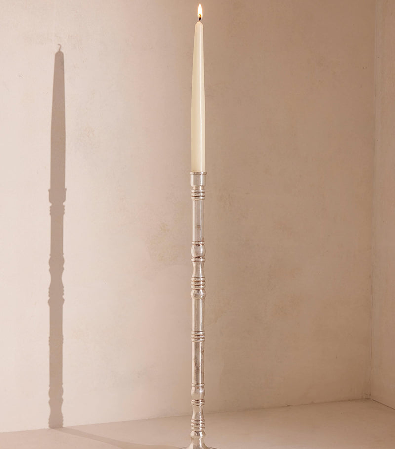Soho Home silver-plated Stiden candlestick 27cm (British brand)