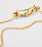 L'Atelier Nawbar yellow gold and diamond Warrior necklace, UK version