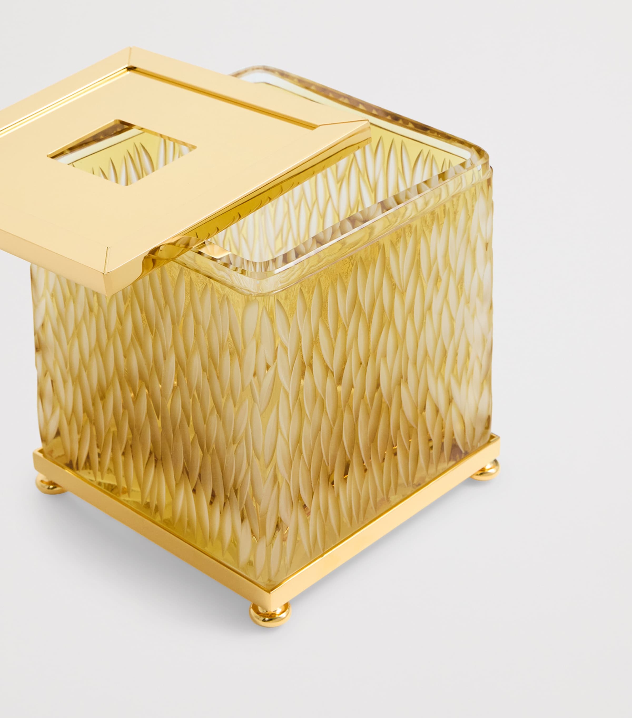 ZODIAC Crystal Amber Tissue Box