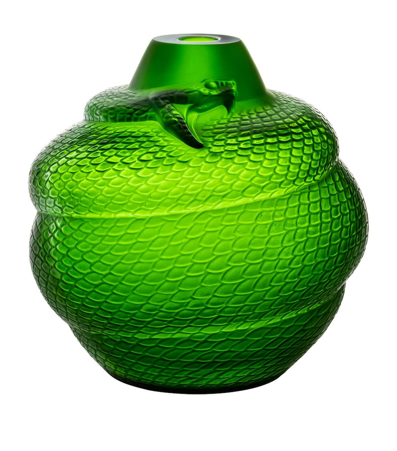 Lalique Crystal Serpent Vase (27cm)