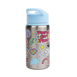 Myga Sticker Splash Metal Water Bottle, imported from the UK