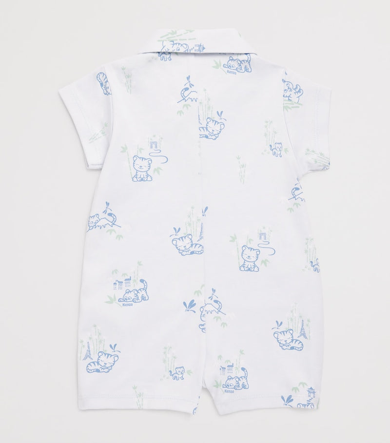 Kenzo Kids cotton printed playsuit 3-18 months, UK version