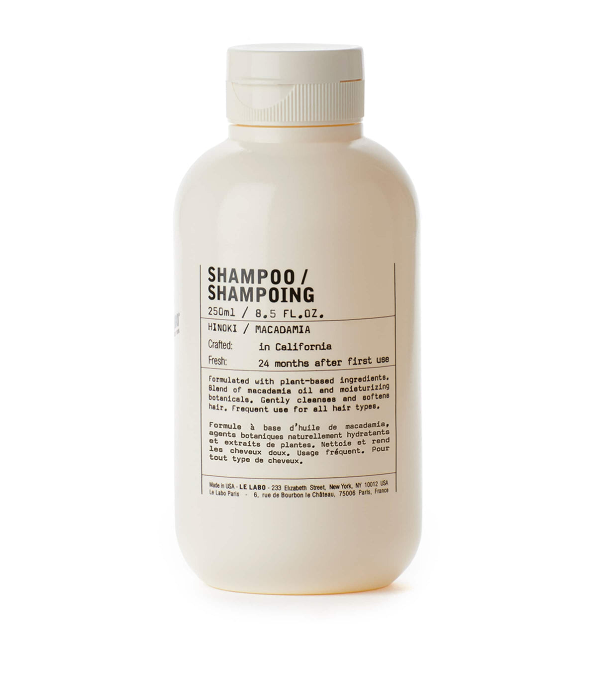 Le Labo Hinoki shampoo 250ml, UK version