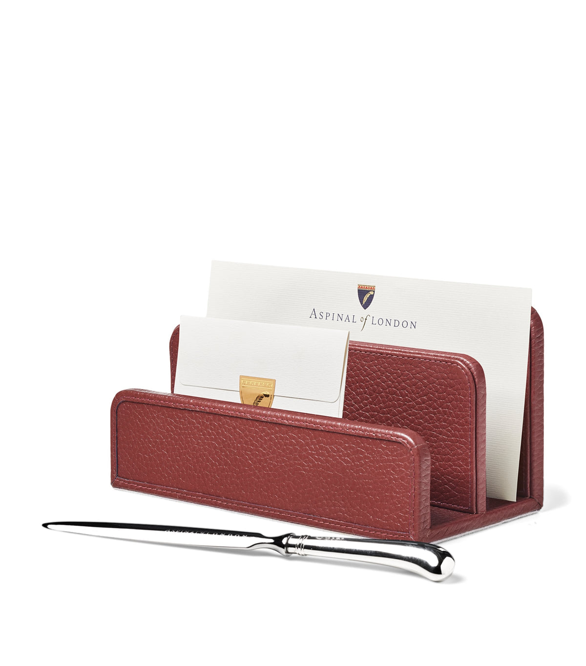 Aspinal of London leather letter rack - British product