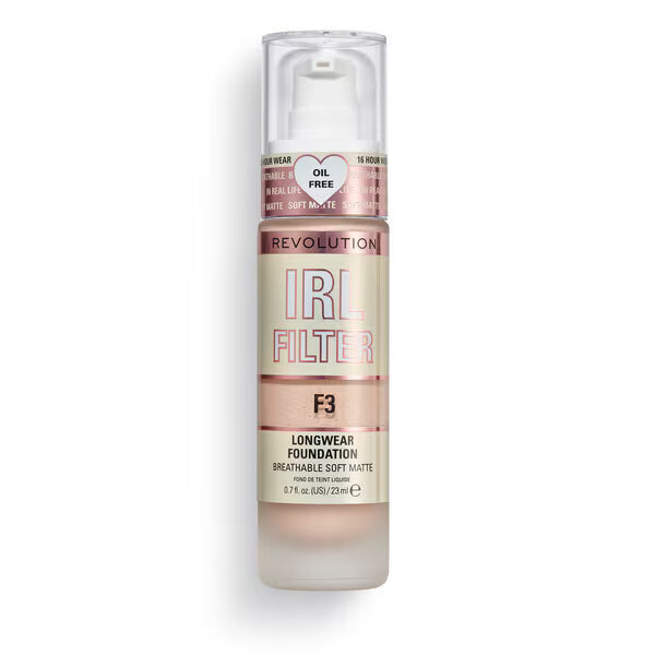 Revolution IRL Filter foundation F3 shade, imported from the UK