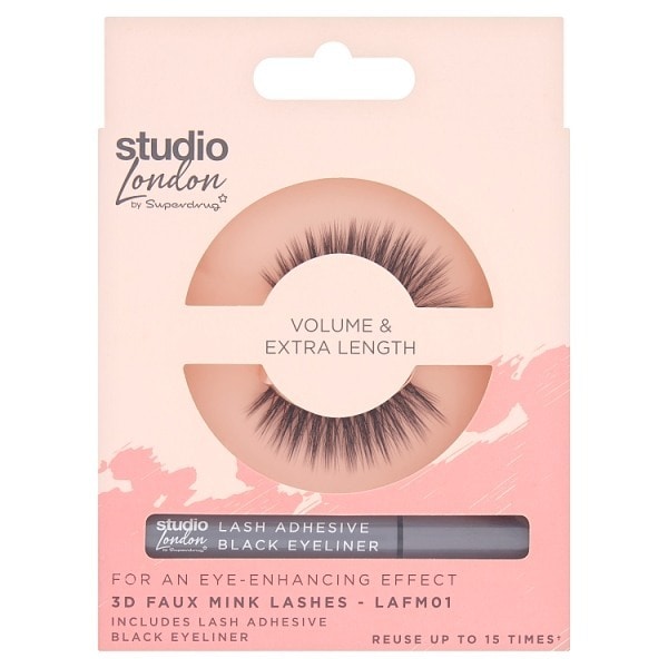 1 Pair Eyelashes With Lash Liner Adhesive Pen - McGrocer