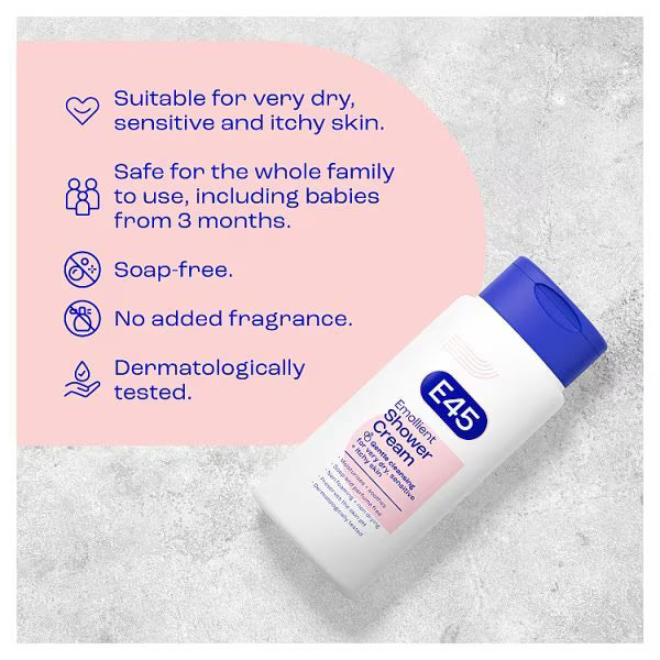 E45 Emollient Shower Cream 200ml - British product