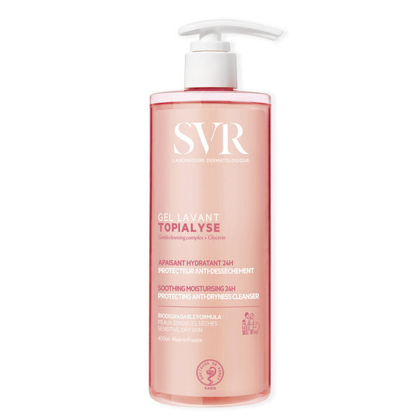 SVR Topialyse 24hr Hydrating Face & Body Gel Wash 400ml (British brand)