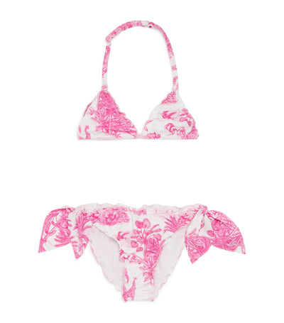 MARIE RAXEVSKY Jungle Print Frou Frou Bikini Children's Swimwear (2-12 Years)