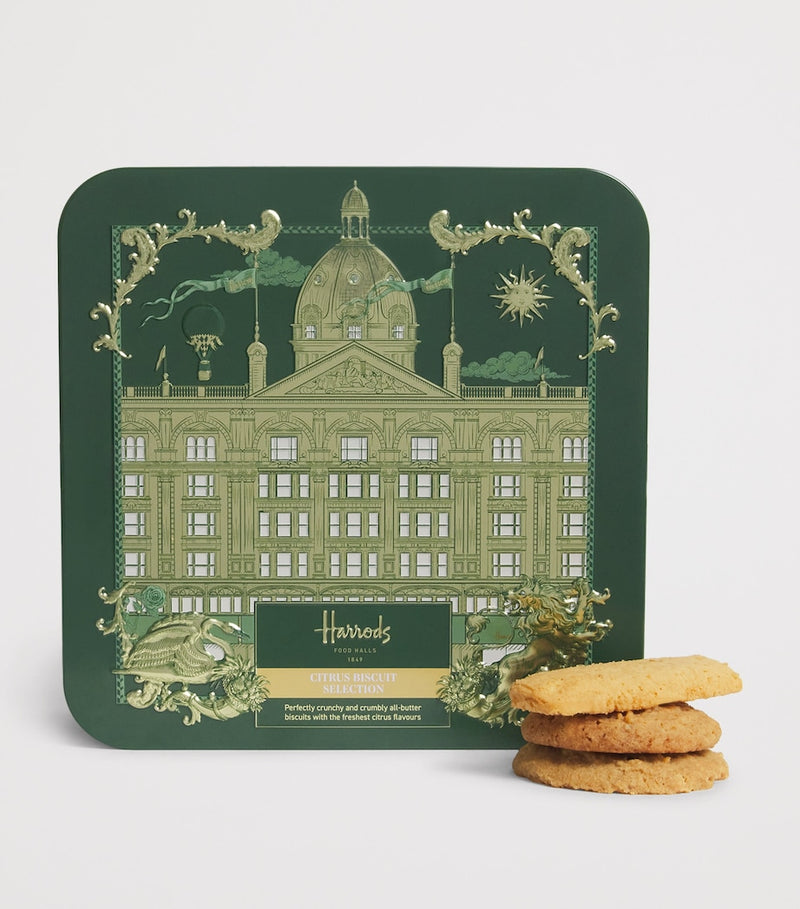 Harrods Citrus Biscuit Selection Tin (300g)
