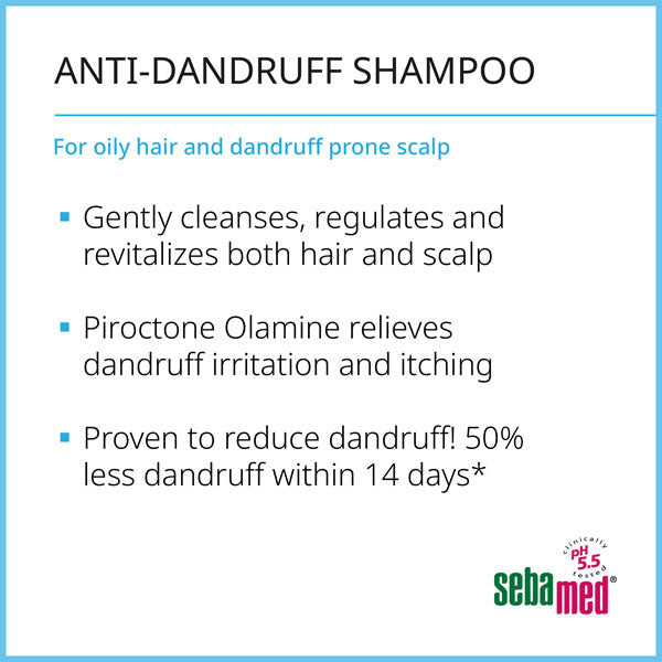 Sebamed Anti-Dandruff Shampoo for Oily Hair 1000ml (British brand)