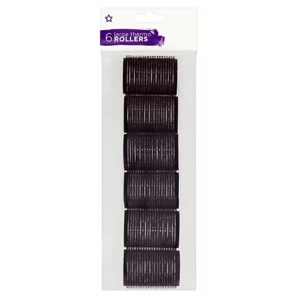 Superdrug thermo velcro rollers large 6-pack (British brand)