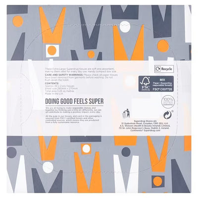 Superdrug Ekstra Store Ultra Myke Kompakte Tørkepapir 2-lags