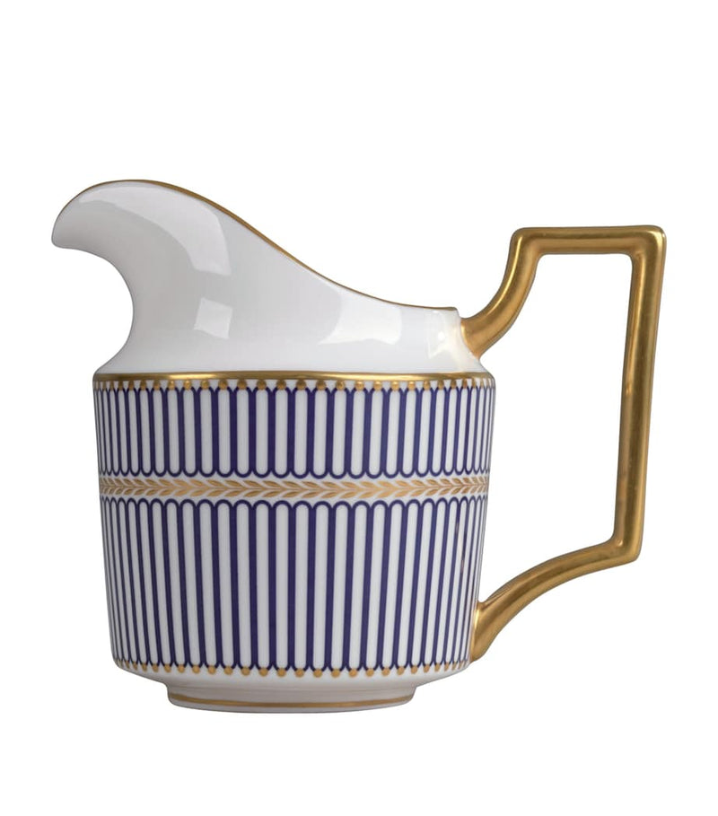 Wedgwood Anthemion Blue cream jug 200ml (British brand)