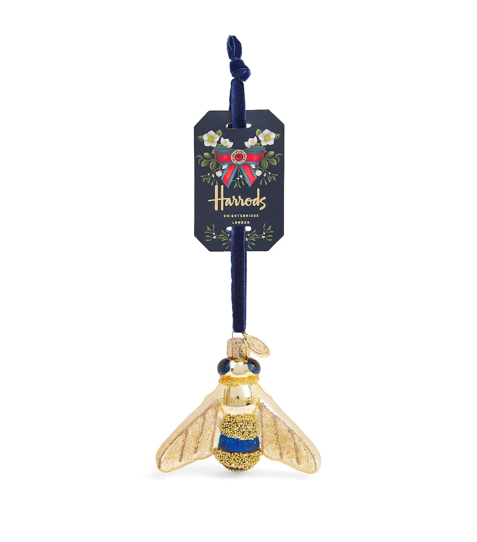Glass-Blown Nutcracker Tree Decoration with Hanging Loop, 16.5cm Height