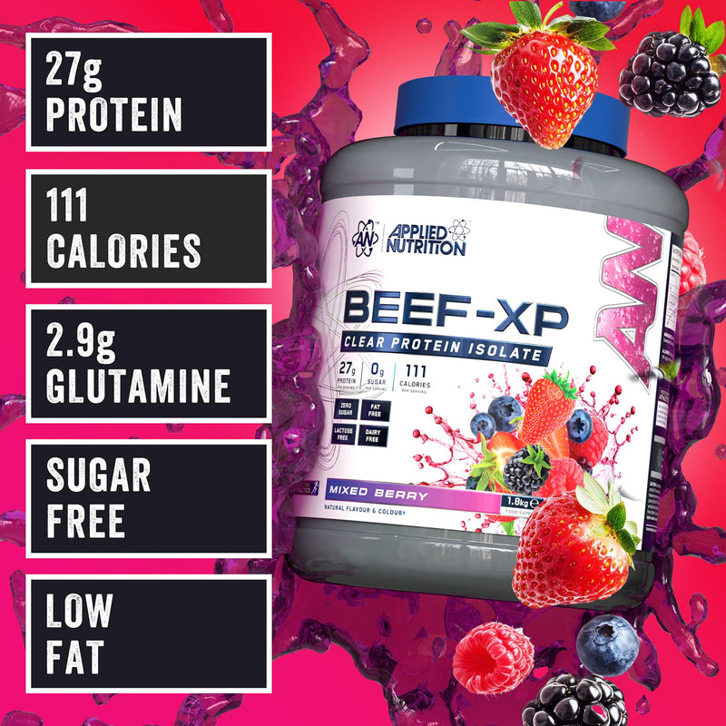 Applied Nutrition Beef XP Clear Protein Isolate Mixed Berry 1.8KG