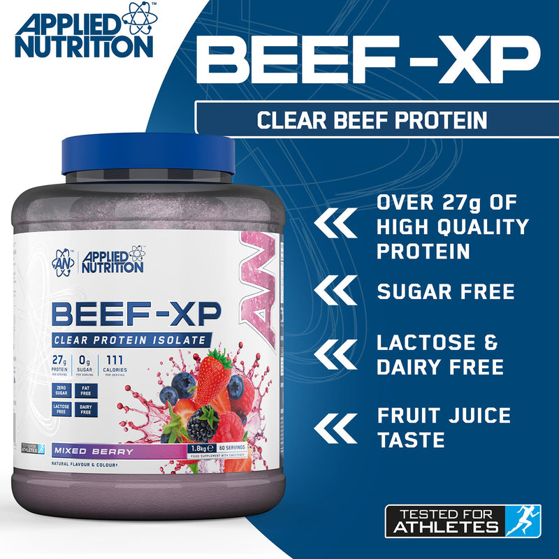 Applied Nutrition Beef XP Clear Protein Isolate Mixed Berry 1.8KG