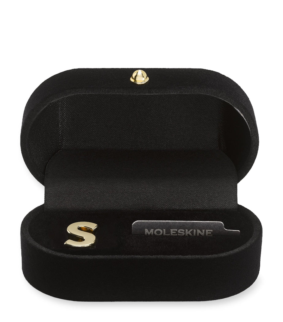 Moleskine gold-plated S notebook charm, imported from the UK
