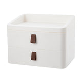 Livingandhome plastic drawer organizer 2 tier white, imported from the UK