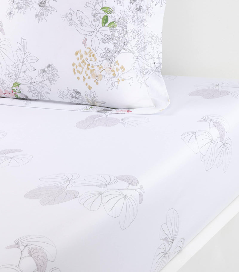 Yves Delorme Floral Orchidee single fitted sheet 90cm x 200cm (British brand)