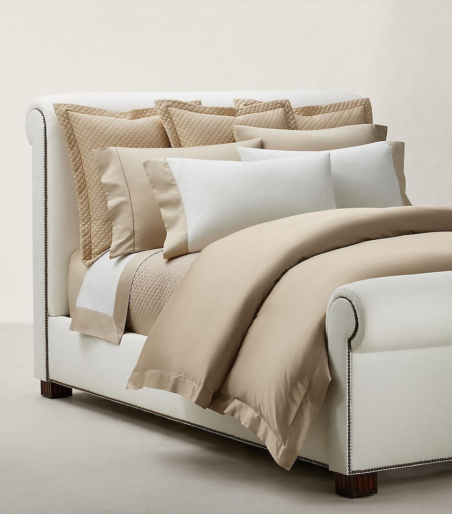 Ralph Lauren double fitted sheet in Supima cotton sateen 140cm x 200cm, imported from the UK