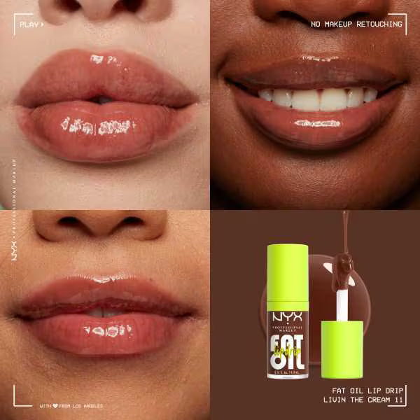 Nyx Professional Makeup Fat Oil Livin' The Cream lip care product, imported from the UK