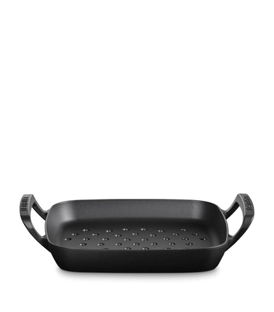 Le Creuset Cast Iron Square Grilling Basket 30cm for BBQ