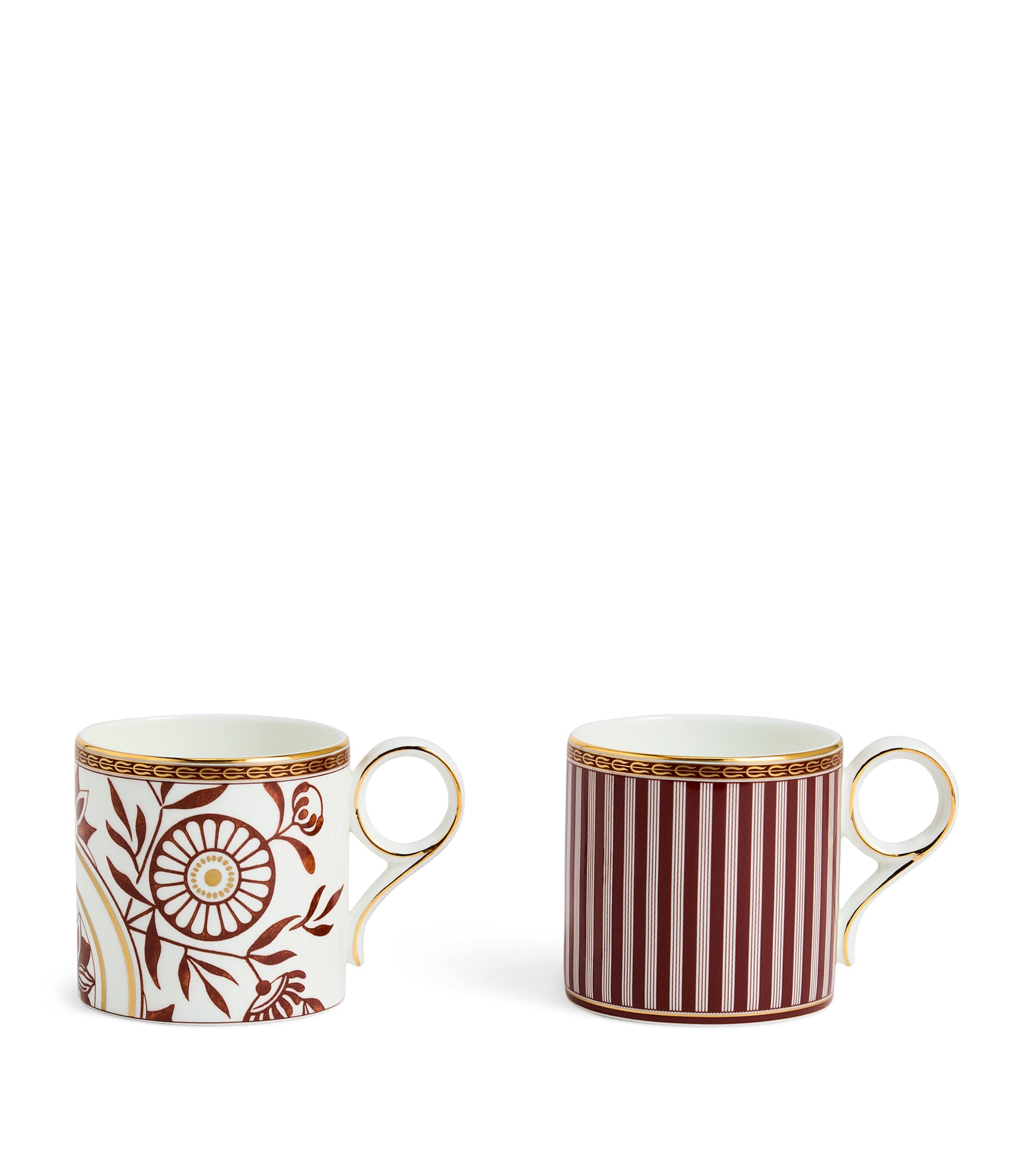 Wedgwood bone china Red Splendour mugs 330ml (British brand)