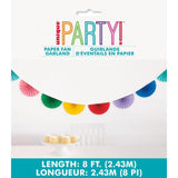 Colourful Scalloped Paper Fan Garland - McGrocer