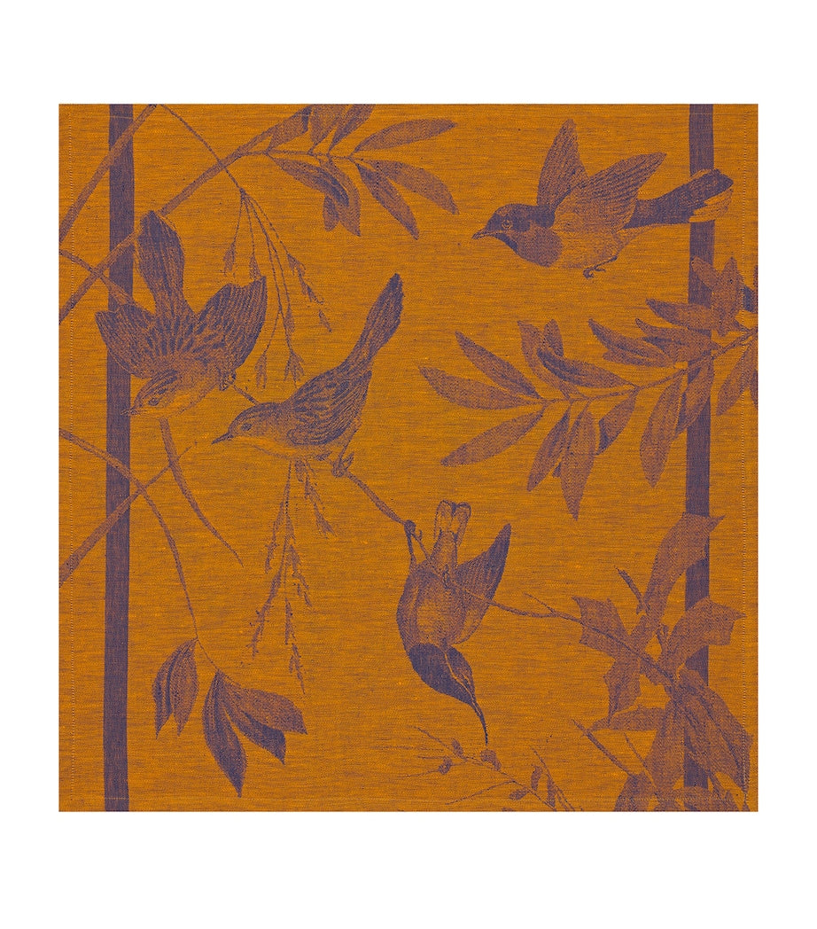 Le Jacquard Français x Quinsaï linen Volière napkin 58cm x 58cm, UK version