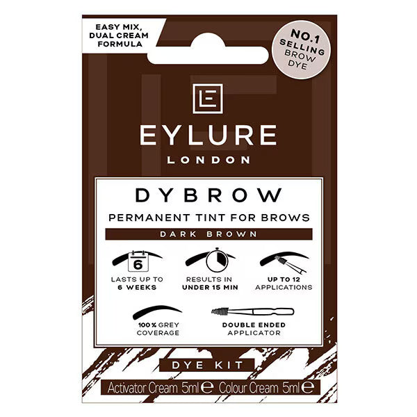 Eylure Dybrow Dark Brown eyebrow tint 5ml - British product