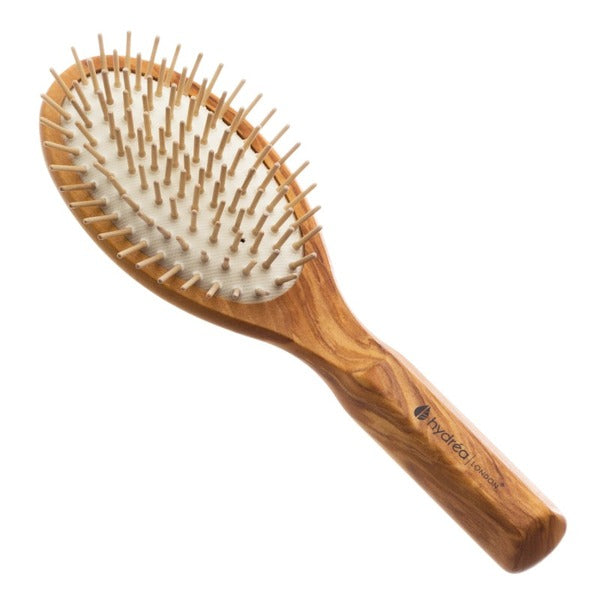 Hydrea London Olive Wood Anti-Static Detangling Hair Brush, UK version