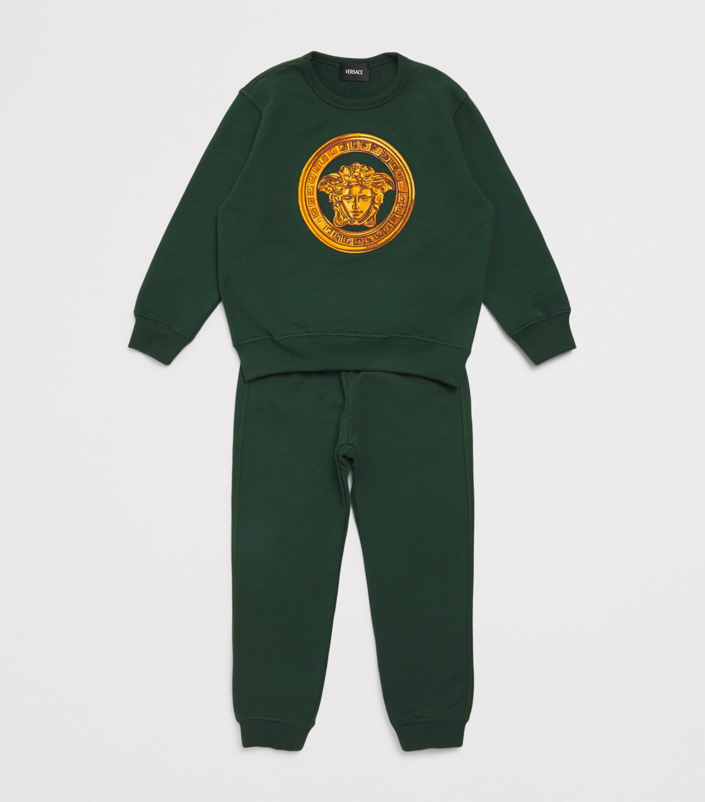 Versace kids cotton embroidered Medusa sweatpants 6-14 years (British brand)