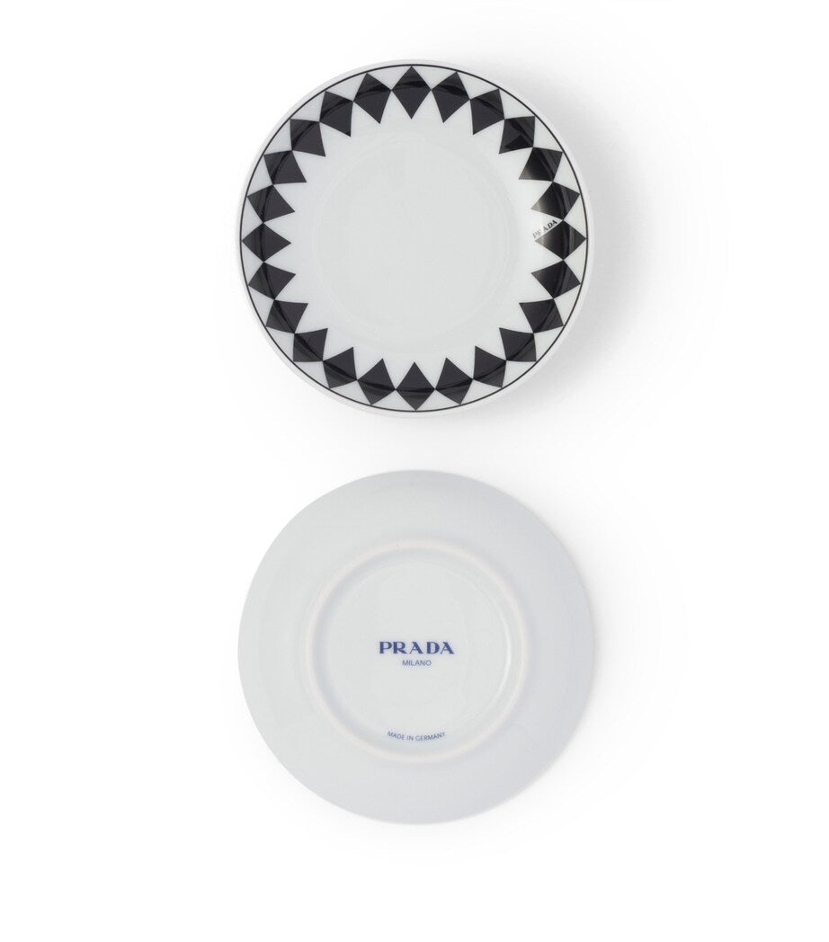 Prada porcelain chequerboard sauce bowl set 11cm, imported from the UK