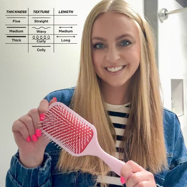Denman D38 paddle brush Pink Crush, imported from the UK