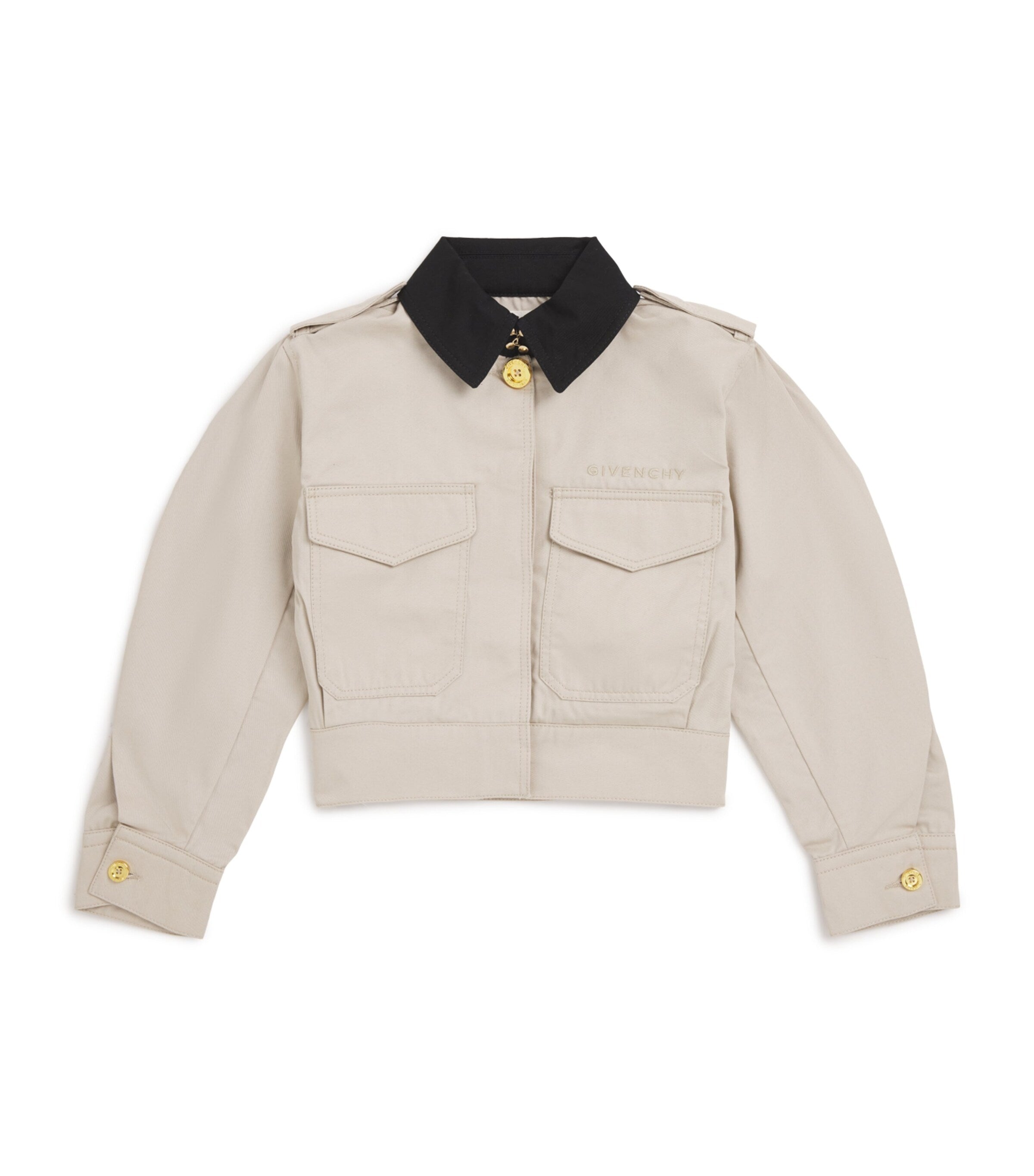Givenchy kids cotton contrast-collar jacket 4-12+ years, UK version