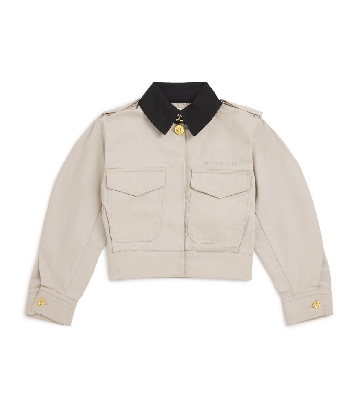 Givenchy kids cotton contrast-collar jacket 4-12+ years, UK version