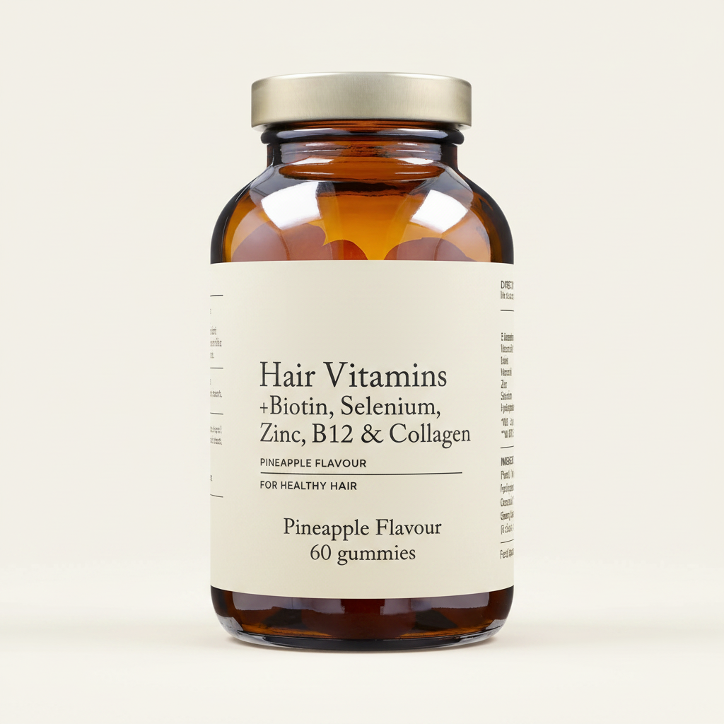 Holland & Barrett Hair Vitamin Pineapple Flavour 60 Gummies, UK version