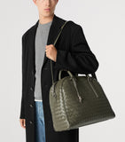 Bottega Veneta Leather Intrecciato Getaway 24 Ore Travel Bag