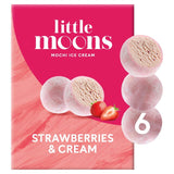Little Moons Strawberries & Cream Mochi Ice Cream   6 x 32g - McGrocer