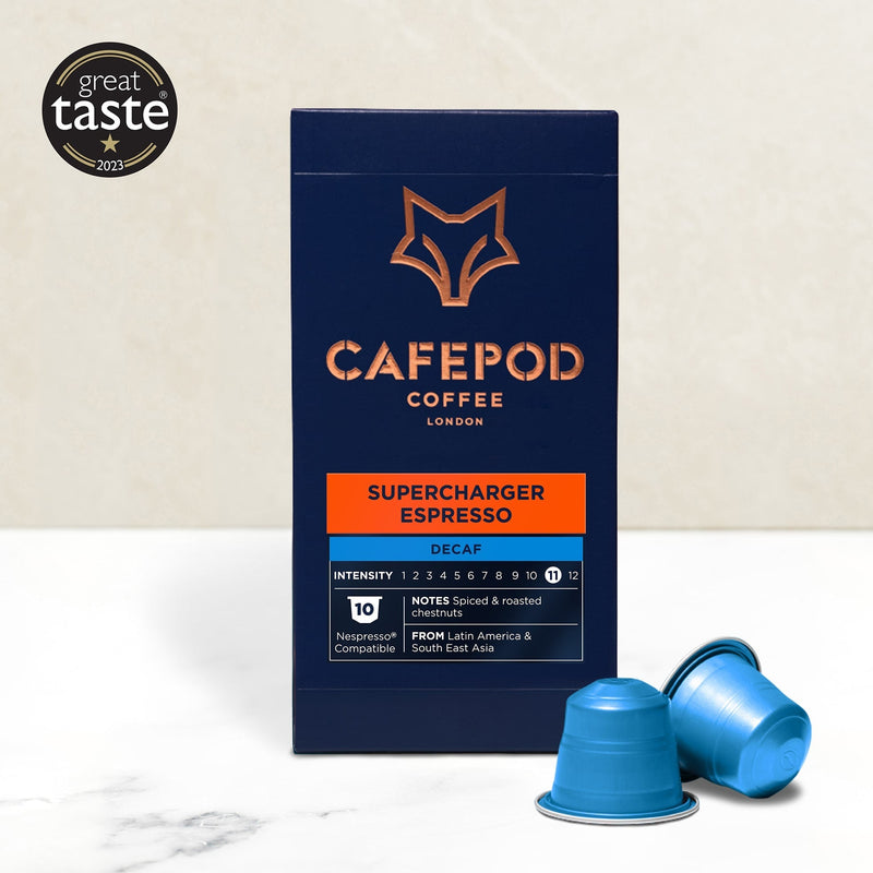 Decaf Supercharger Espresso coffee - British product