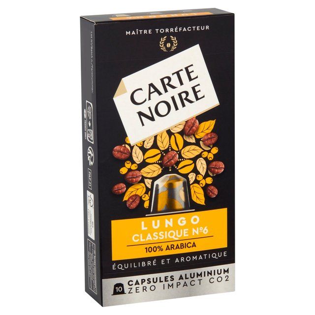 Carte Noire No 8 Lungo Nespresso Compatible Coffee Capsules   10 per pack