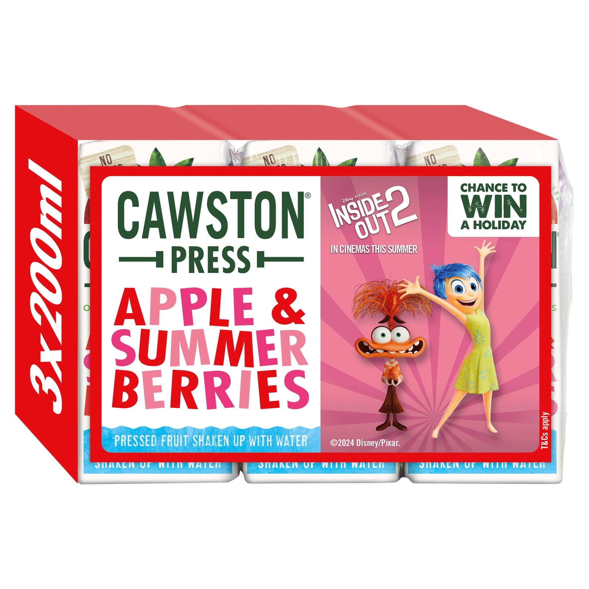 Cawston Apple &amp;amp; Summer Berries Fruit Water 3x200ml