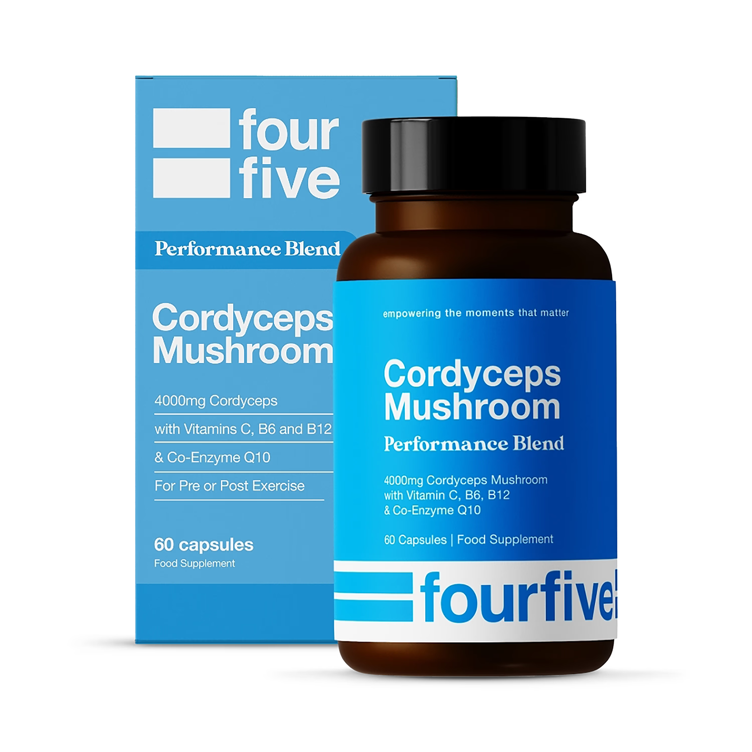 Fourfive Cordyceps Capsules 4,000mg 60 Capsules - British product