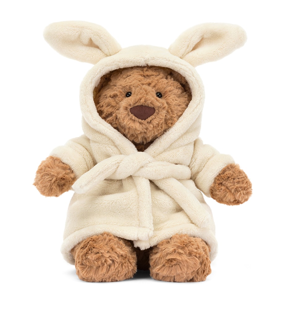 Jellycat Bartholomew Bear with Bathrobe soft toy 26cm, UK version