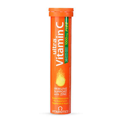 Vitabiotics Ultra Vitamin C and Zinc Effervescent Orange Tablets