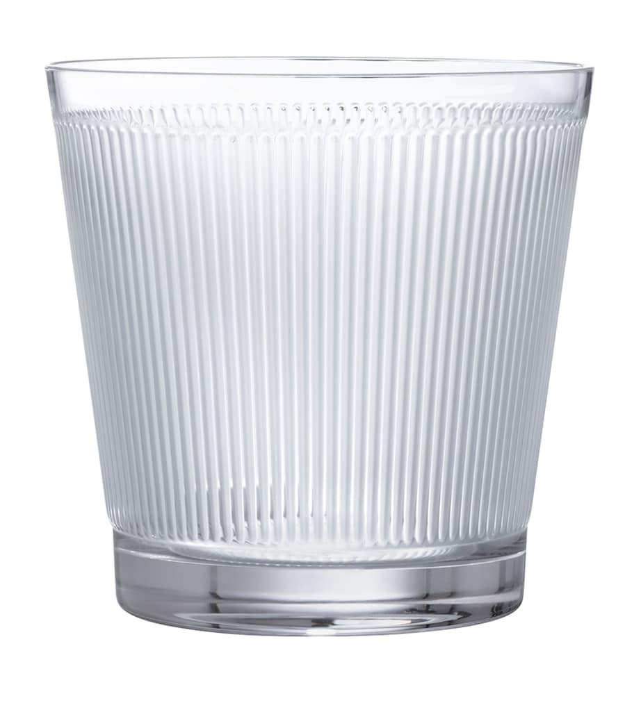 Lalique satin-finish crystal tumbler with vintage imprints 340ml, UK version