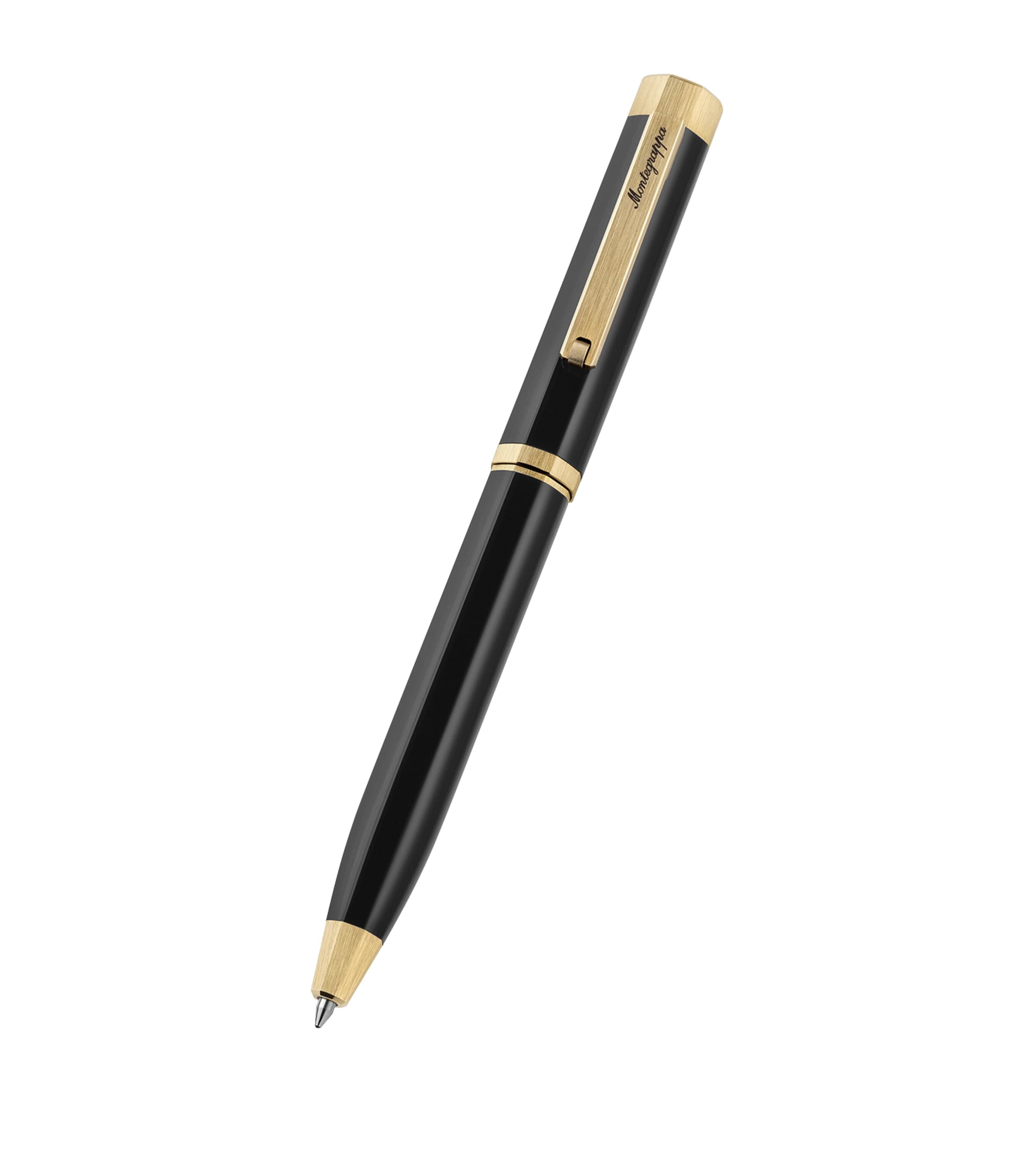 Montegrappa ballpoint pen with yellow gold trim, imported from the UK