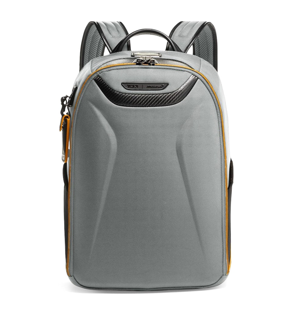 Scratch-Resistant Grained Leather Backpack with Buckle Fastening